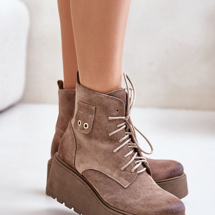 Women's Suede Ankle Buskin Boots Step in style