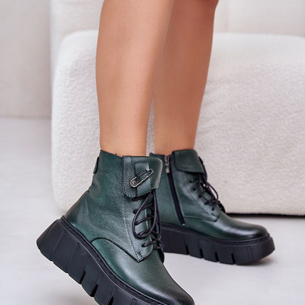 Women's Leather Ankle Buskin Boots Step in style