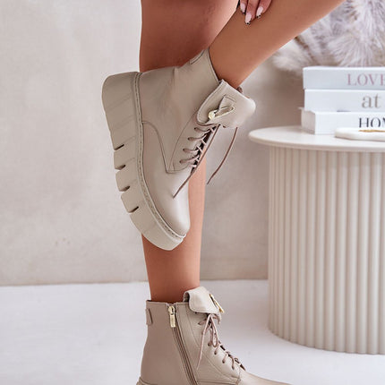 Women's Leather Ankle Buskin Boots Step in style