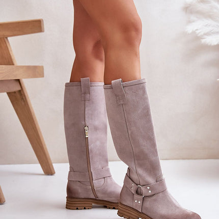 Women's Suede High Boots Step in style