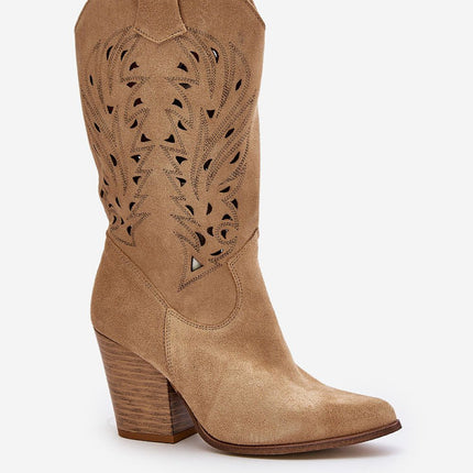 Women's Suede Heel Boots Step in style