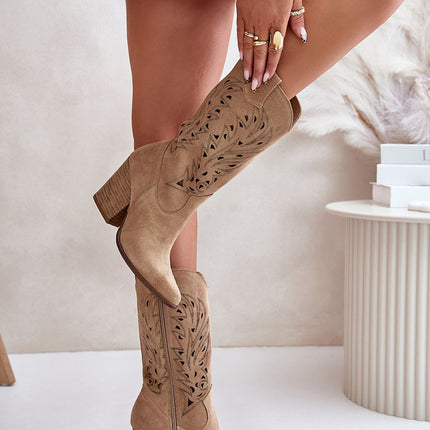 Women's Suede Heel Boots Step in style