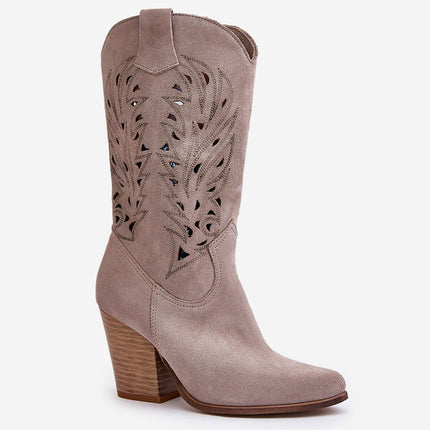 Women's Suede Heel Boots Step in style