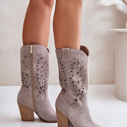 Women's Suede Heel Boots Step in style