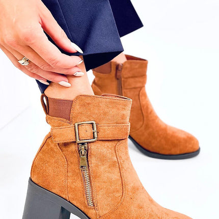 Women's Suede Heel Ankle Boots Inello