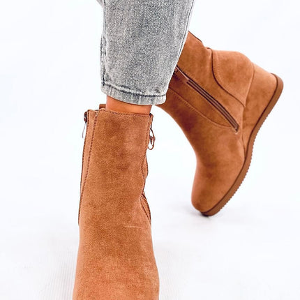 Women's Suede Buskin Ankle Boots Inello