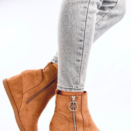 Women's Suede Buskin Ankle Boots Inello