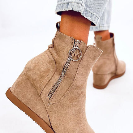 Women's Suede Buskin Ankle Boots Inello