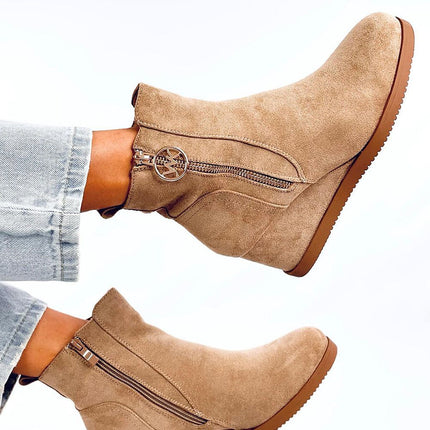 Women's Suede Buskin Ankle Boots Inello