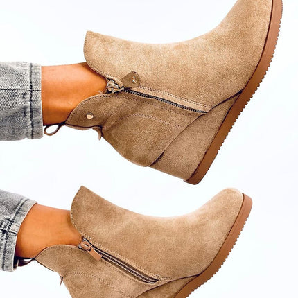 Women's Suede Buskin Ankle Boots Inello