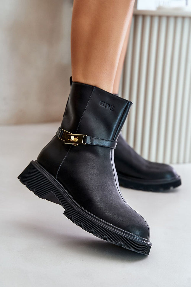 Women's Leather Ankle Heel Boots Step in style