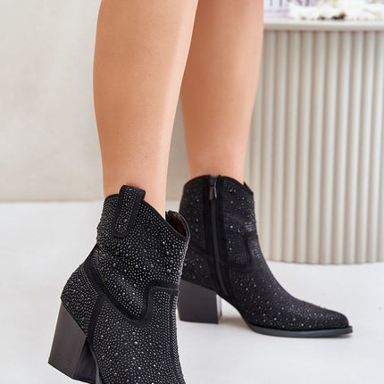 Women's Leather Ankle Heel boots Step in style