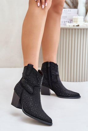 Women's Leather Ankle Heel boots Step in style