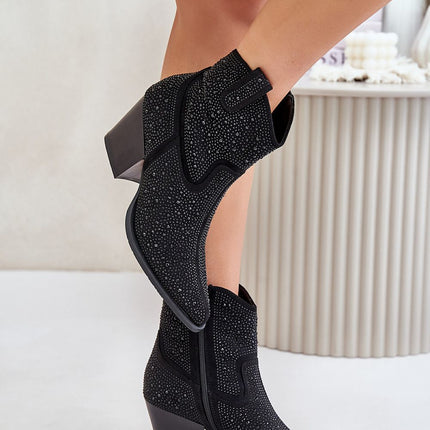 Women's Leather Ankle Heel boots Step in style