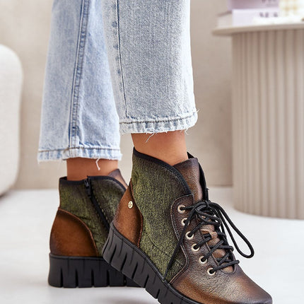 Women's Leather Ankle Boots Step in style