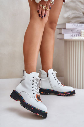 Women's Leather Trapper Ankle Boots Step in style