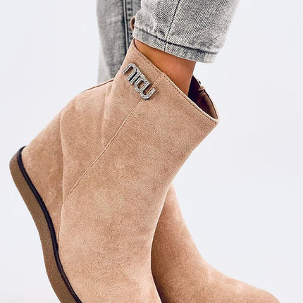 Women's Suede Ankle Buskin Boots Inello