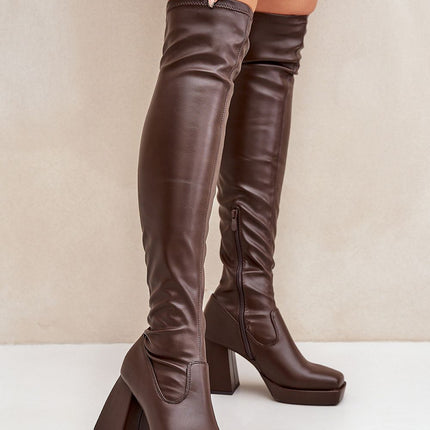 Women's Thigh-High Heel Boots Step in style